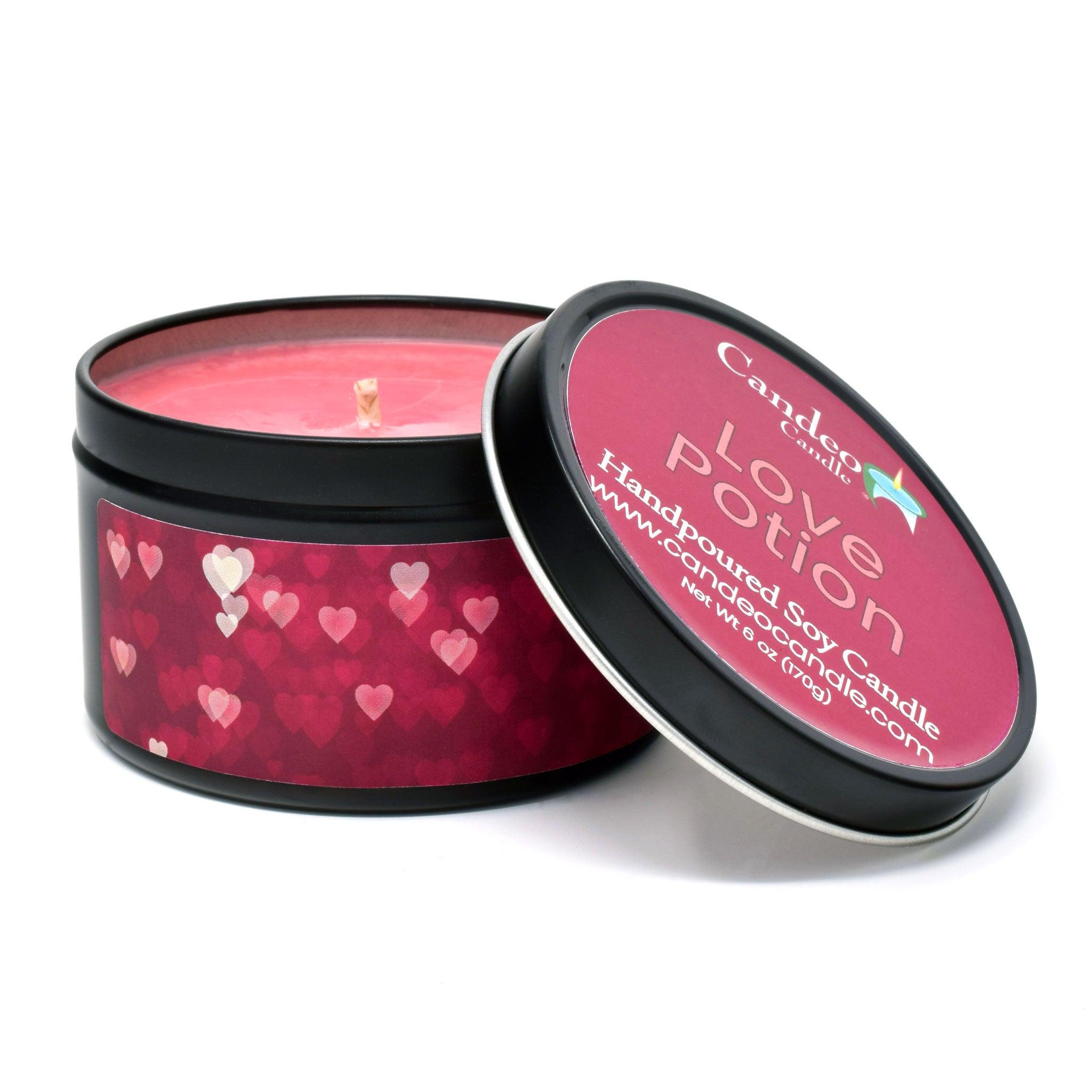 Love Potion, 6oz Soy Candle Tin - Candeo Candle