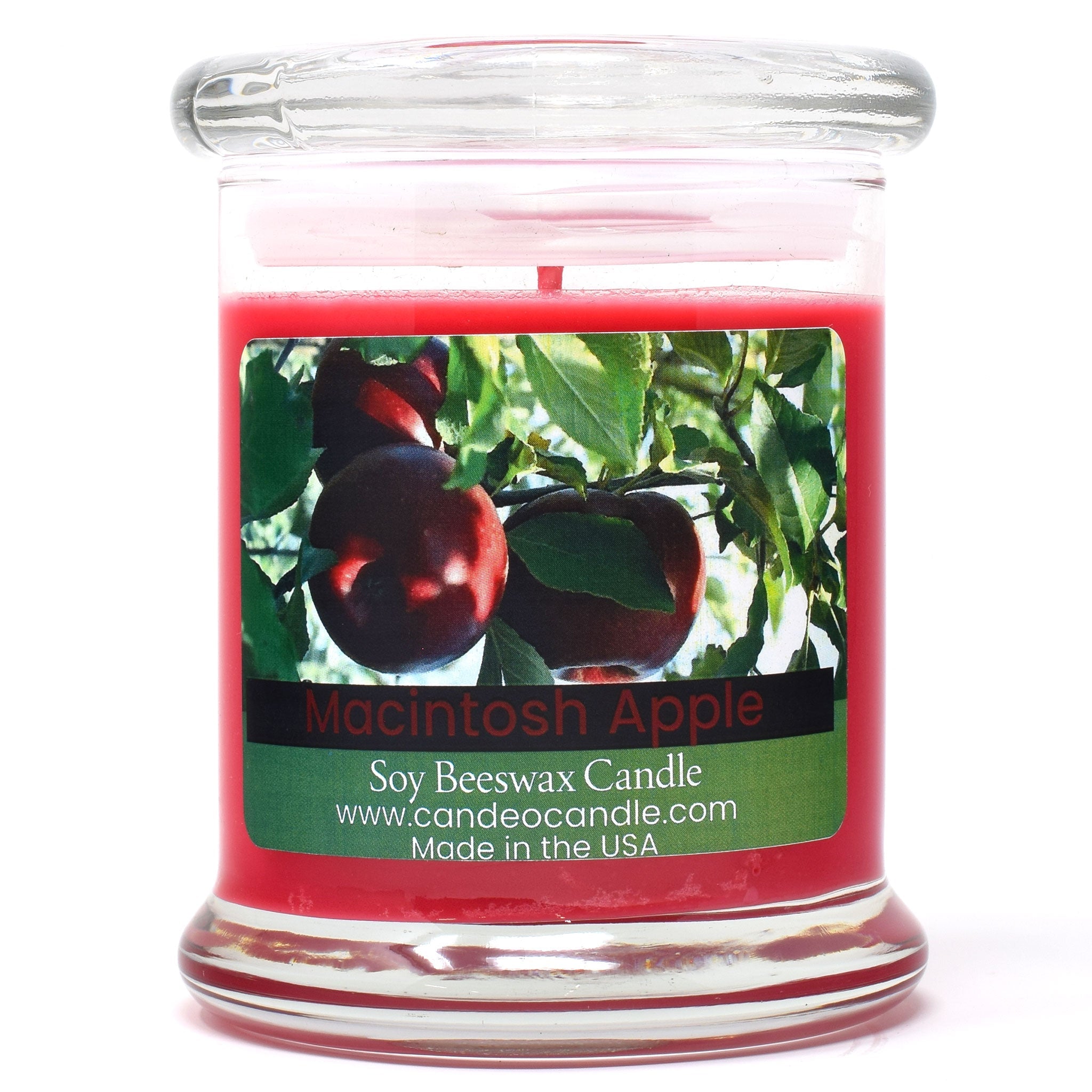 Macintosh Apple, 9oz Soy Candle Jar - Candeo Candle