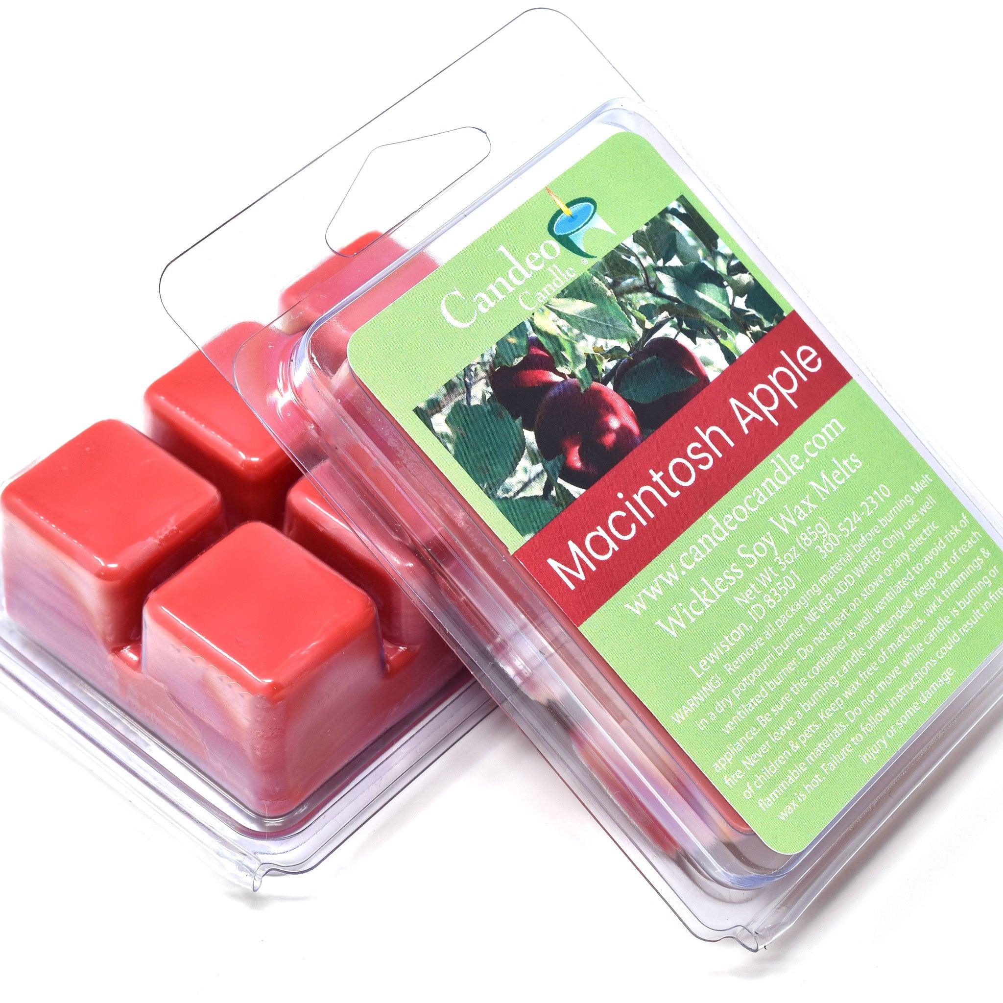 Macintosh Apple, Soy Melt Cubes, 2-Pack - Candeo Candle