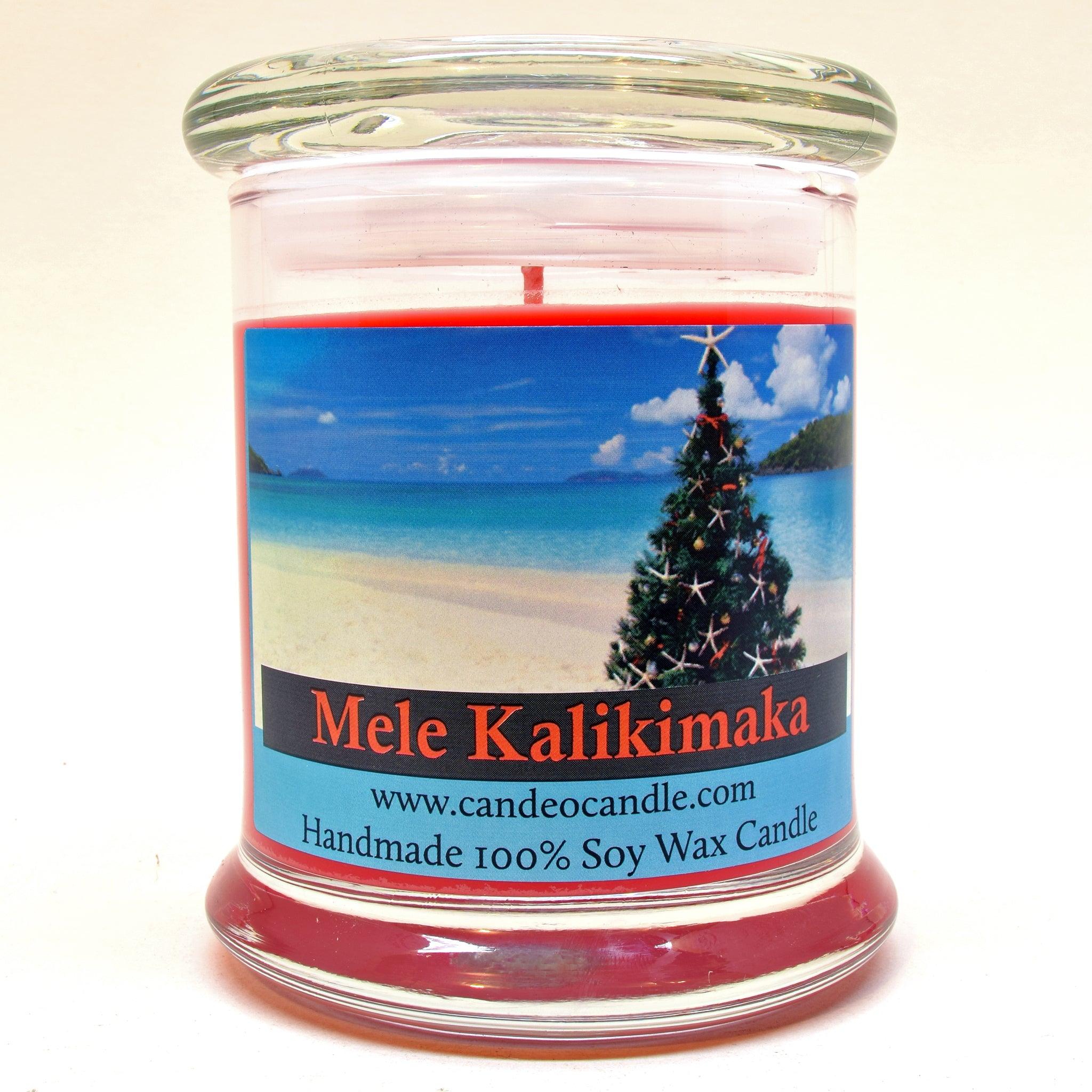 Mele Kalikimaka, 9oz Soy Candle Jar - Candeo Candle