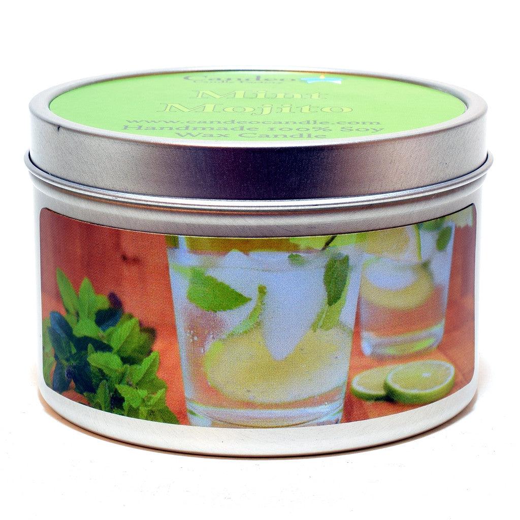 Mint Mojito, 6oz Soy Candle Tin - Candeo Candle