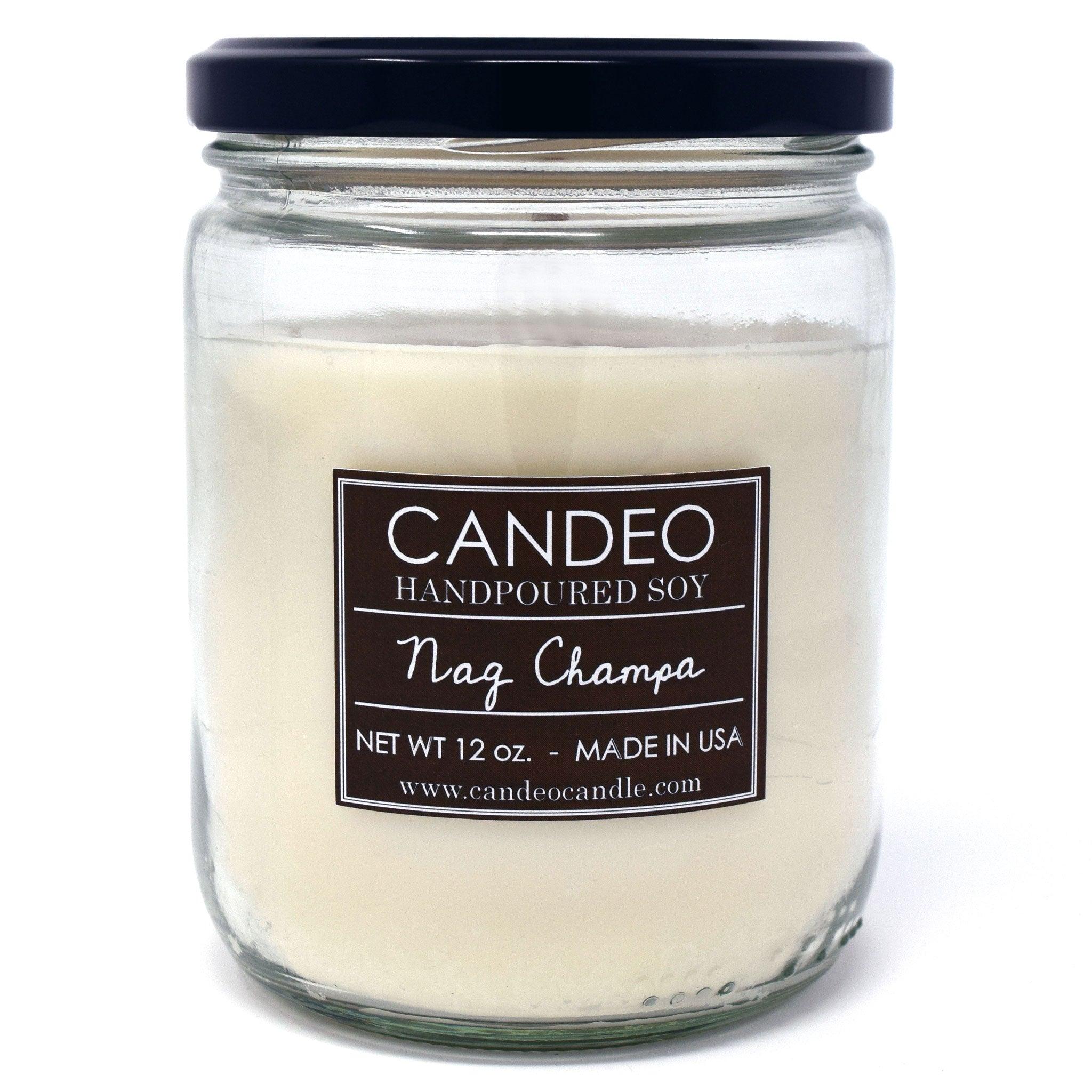 Nag Champa, 14oz Soy Candle Jar - Candeo Candle