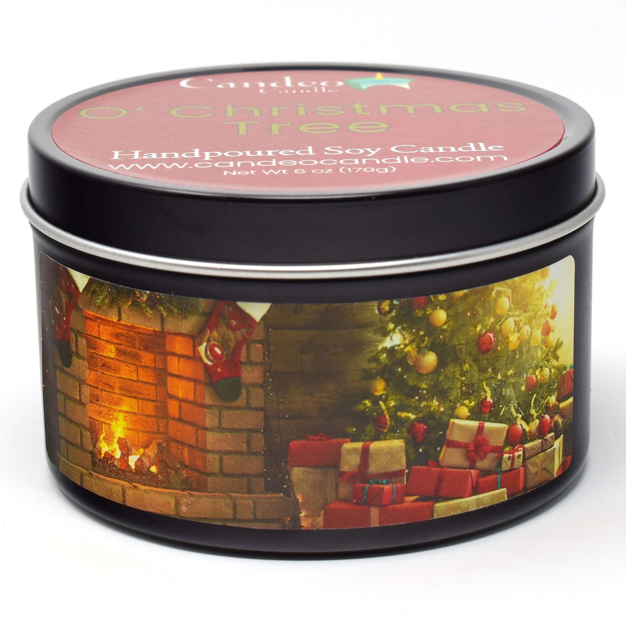 O' Christmas Tree, 6oz Soy Candle Tin - Candeo Candle