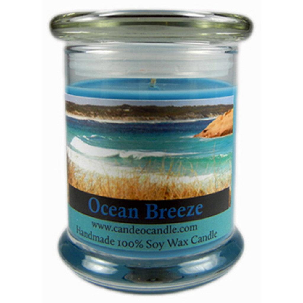 Ocean Breeze, 9oz Soy Candle Jar - Candeo Candle