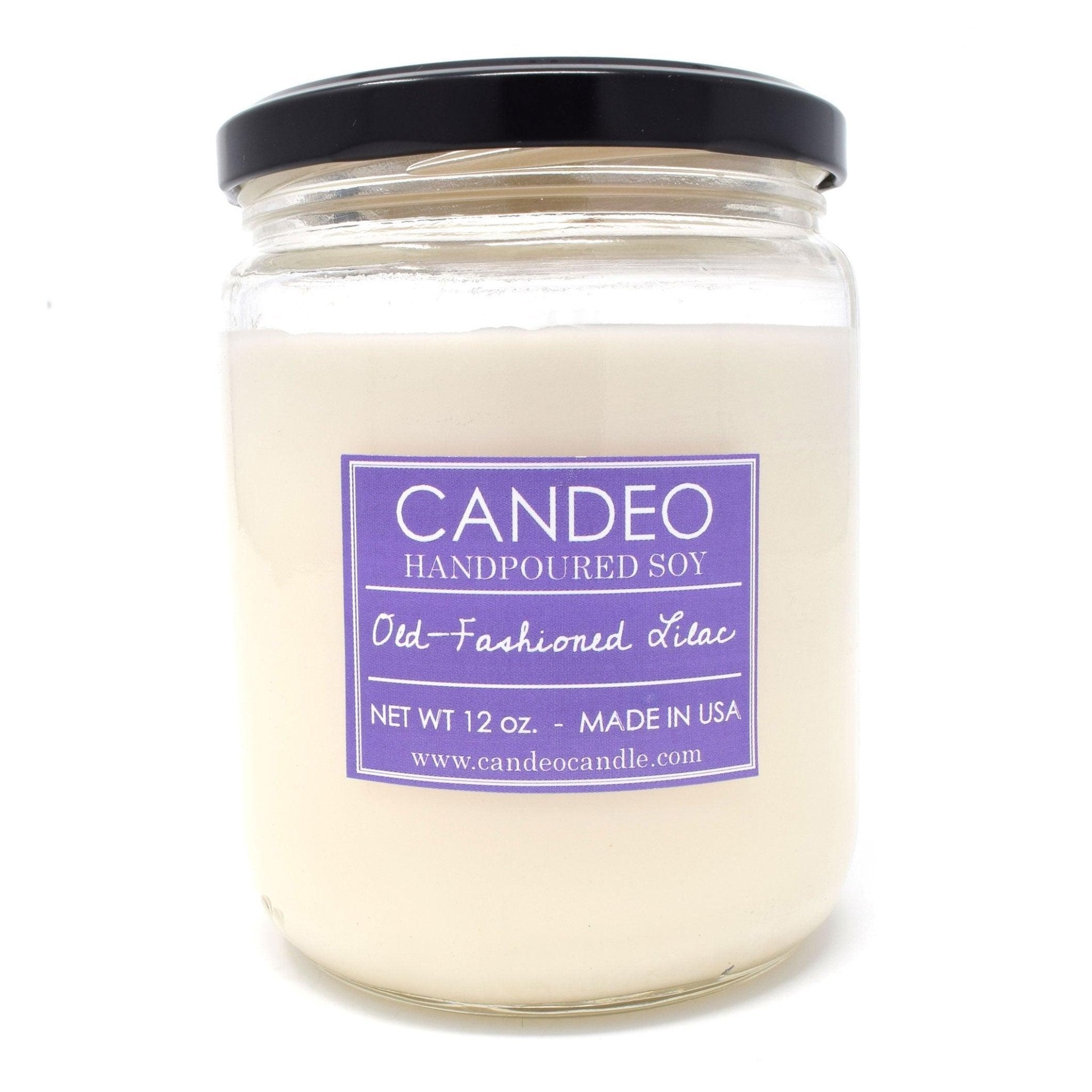 Old-Fashioned Lilac, 14oz Soy Candle Jar - Candeo Candle