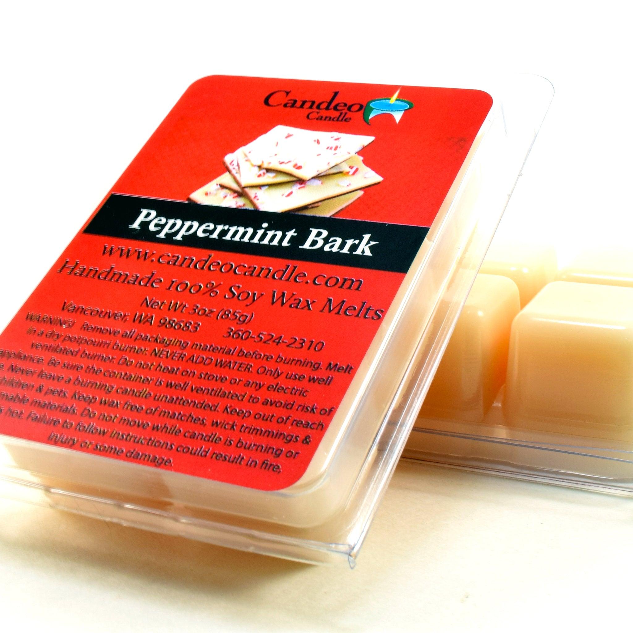 Peppermint Bark, Soy Melt Cubes, 2-Pack - Candeo Candle