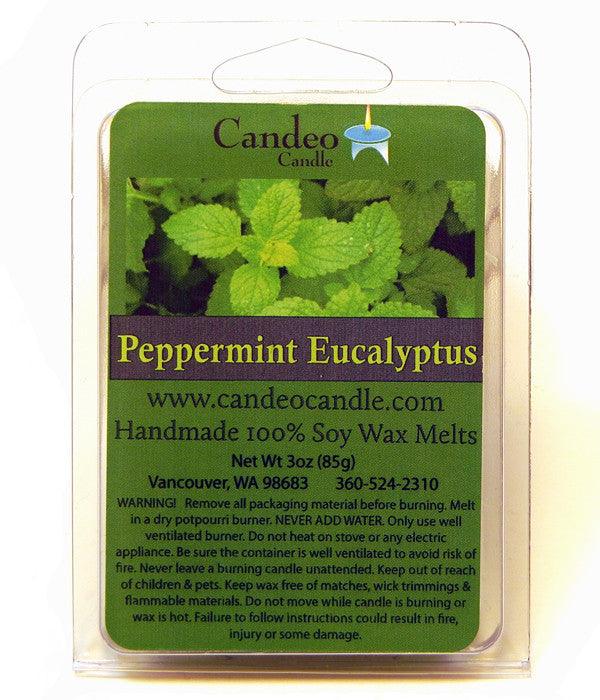 Peppermint Eucalyptus, Soy Melt Cubes, 2-Pack - Candeo Candle