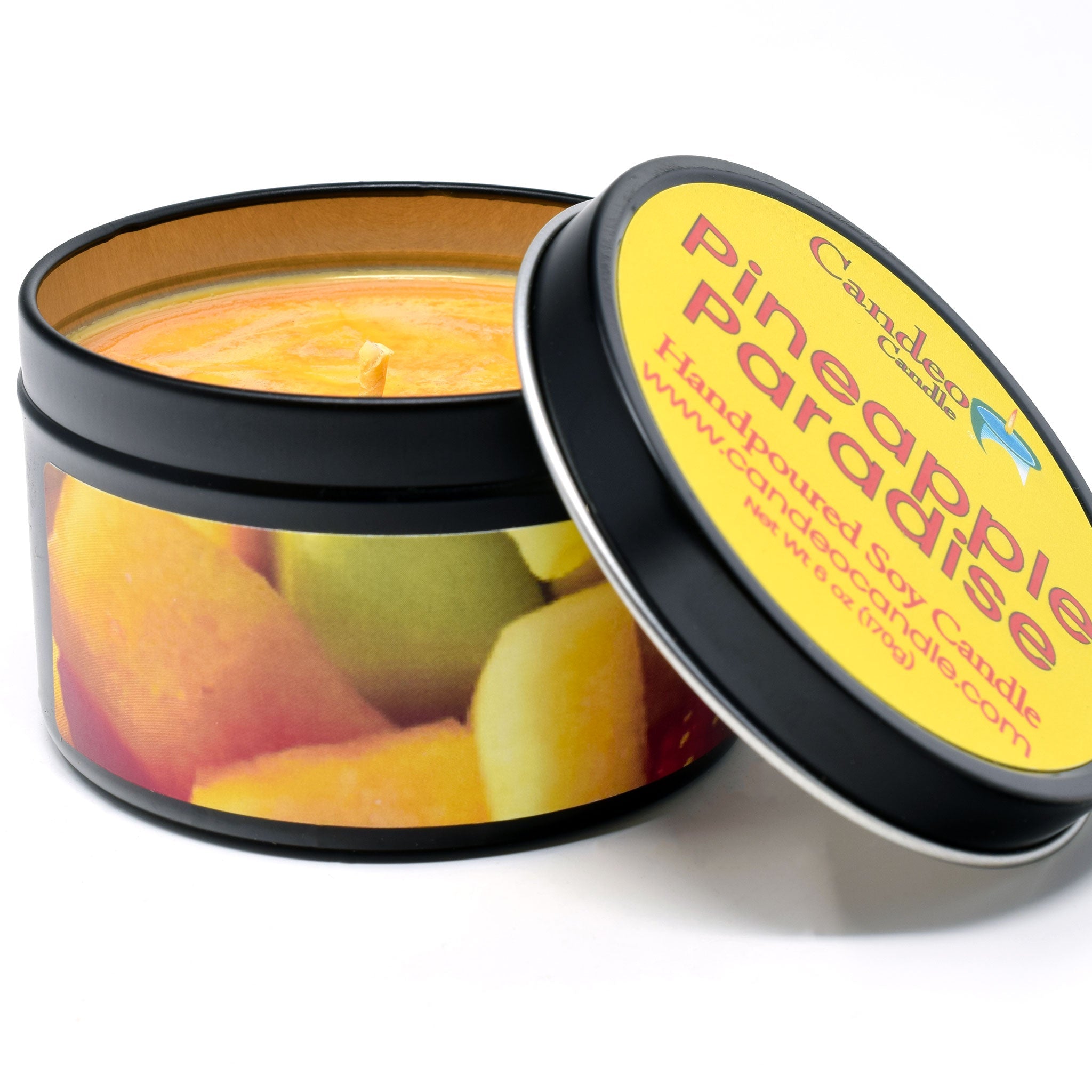 Pineapple Paradise, 6oz Soy Candle Tin - Candeo Candle