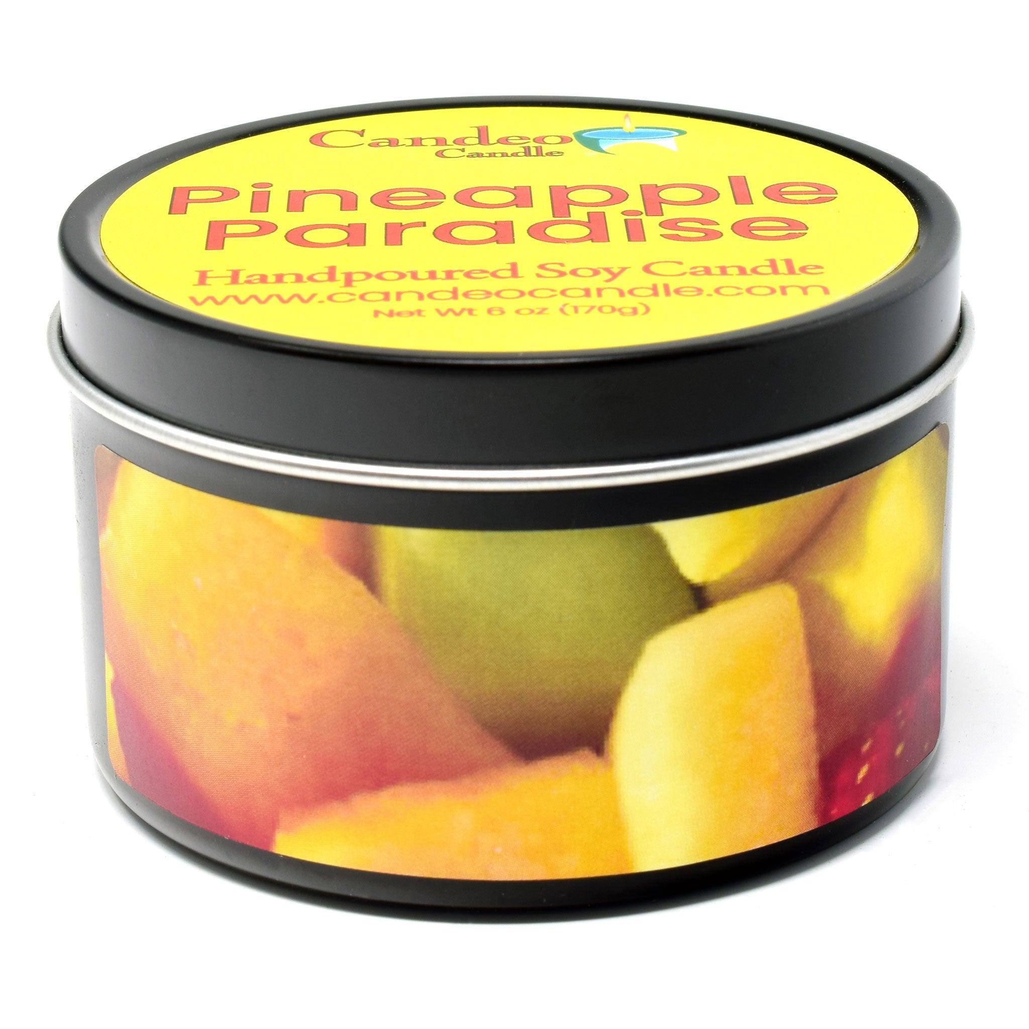 Pineapple Paradise, 6oz Soy Candle Tin - Candeo Candle