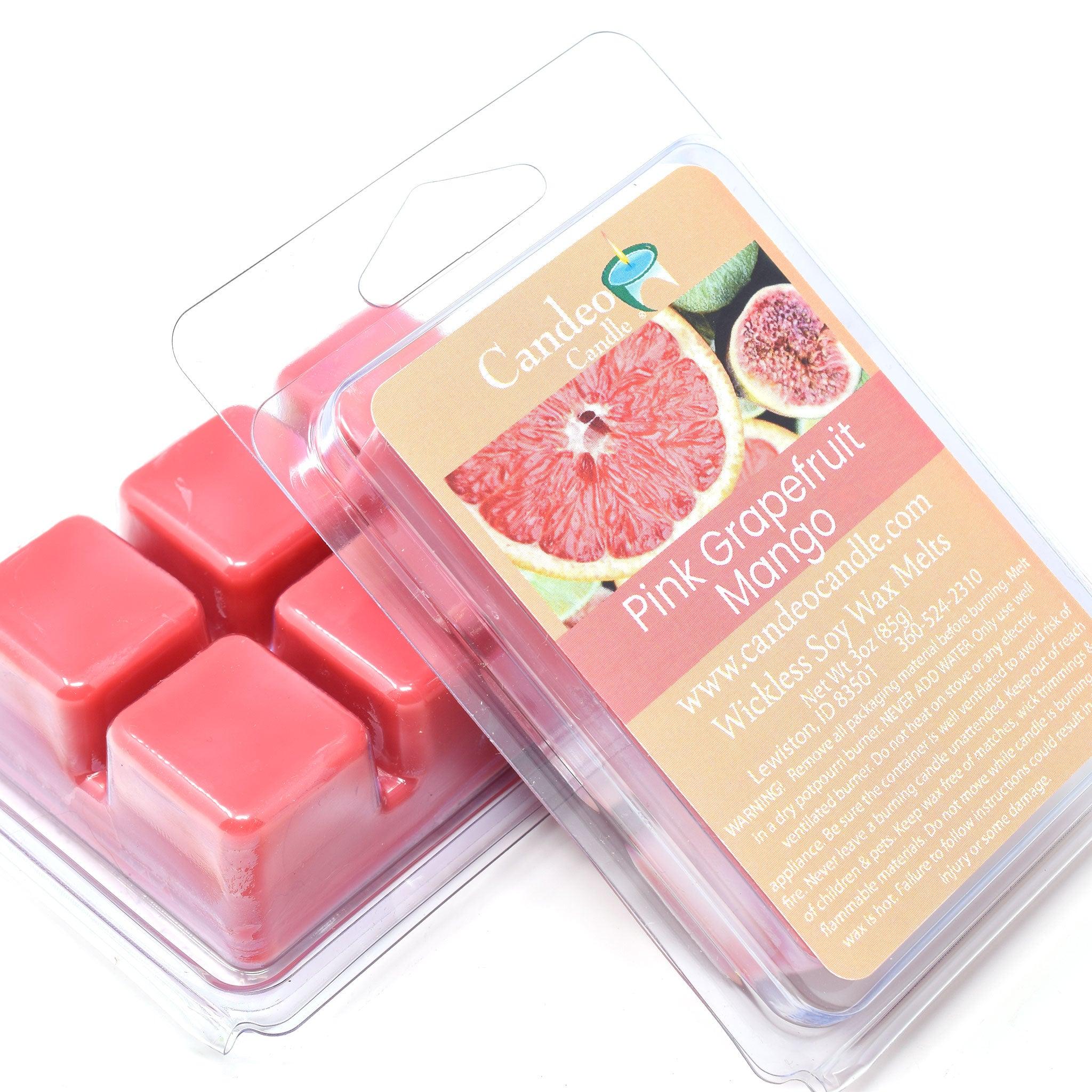 Pink Grapefruit Mango, Soy Melt Cubes, 2-Pack - Candeo Candle