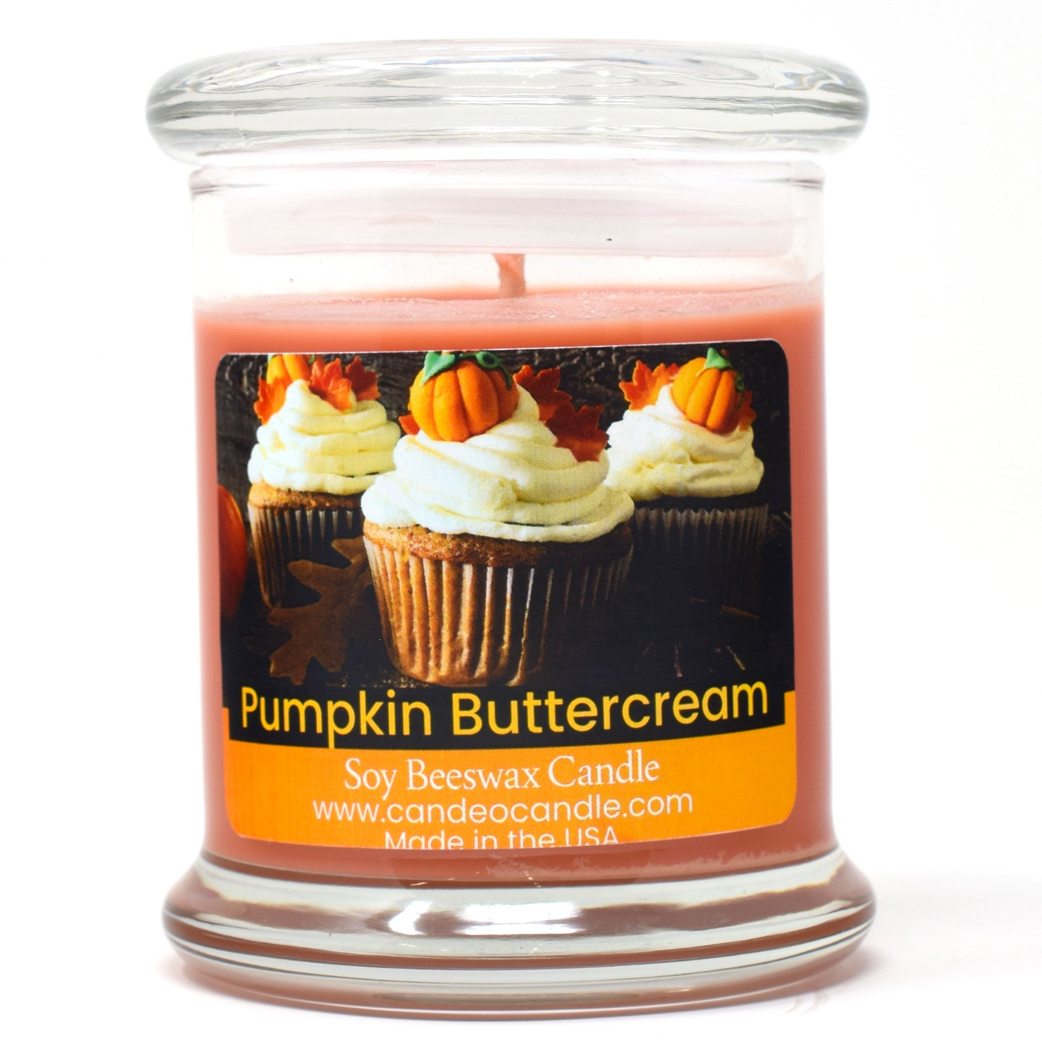 Pumpkin Buttercream, 9oz Soy Candle Jar - Candeo Candle