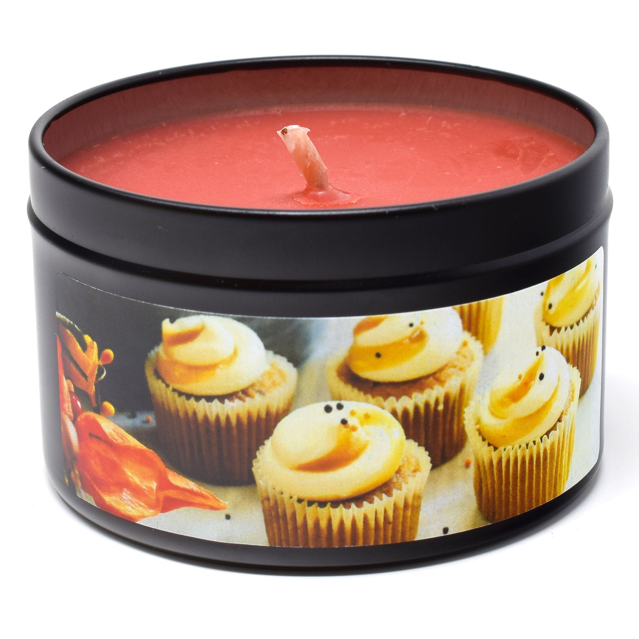 Pumpkin Caramel Cupcake, 6oz Soy Candle Tin - Candeo Candle