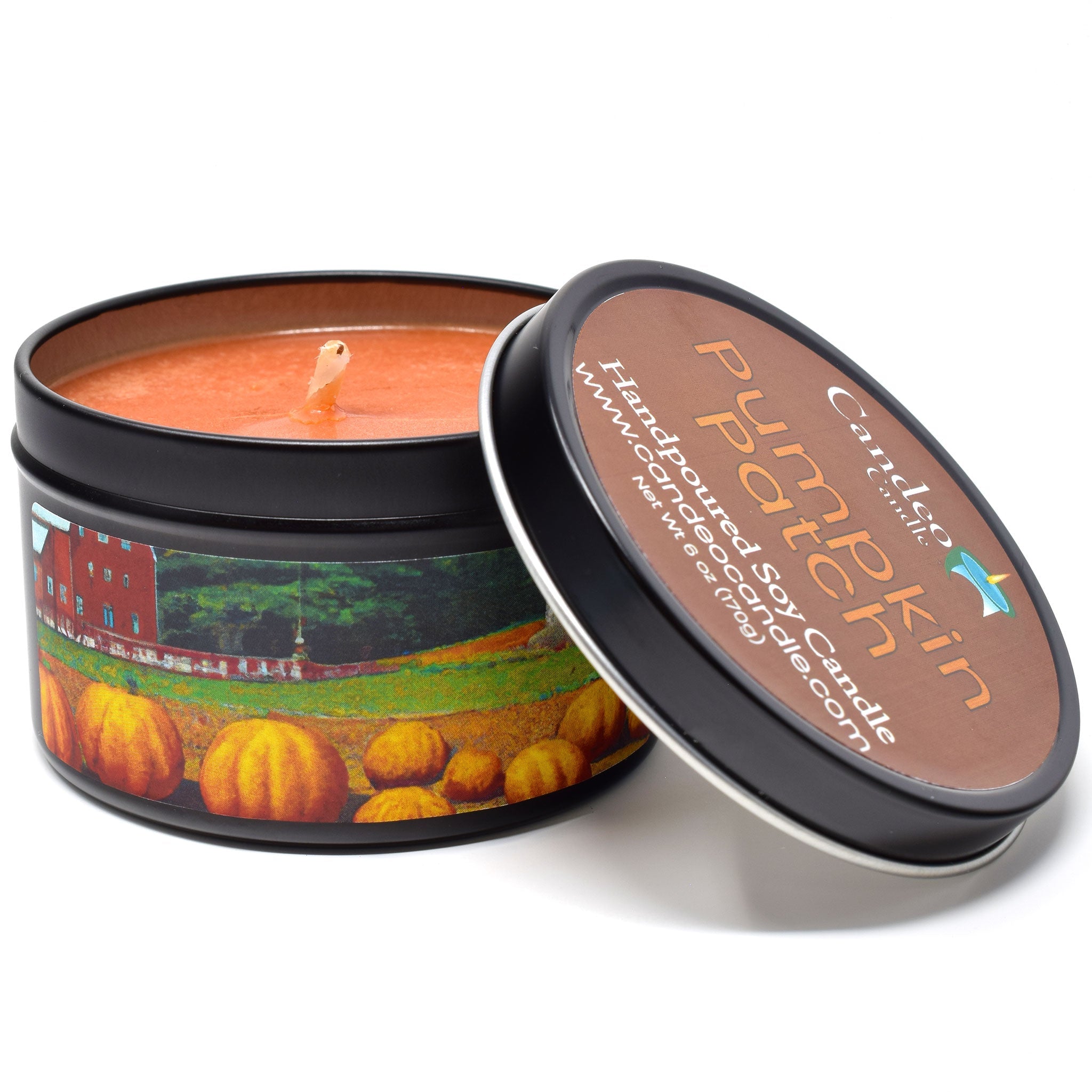 Pumpkin Patch, 6oz Soy Candle Tin - Candeo Candle