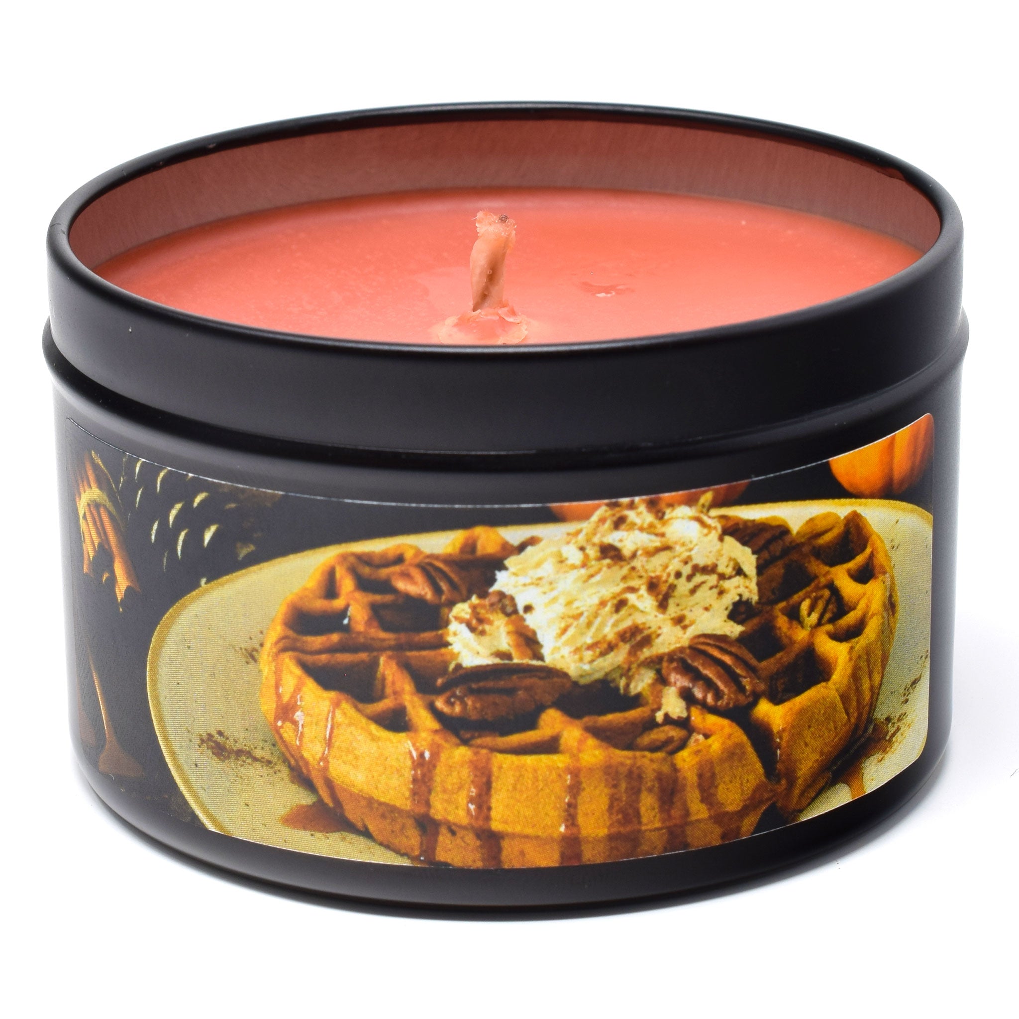 Pumpkin Pecan Belgian Waffles, 6oz Soy Candle Tin - Candeo Candle