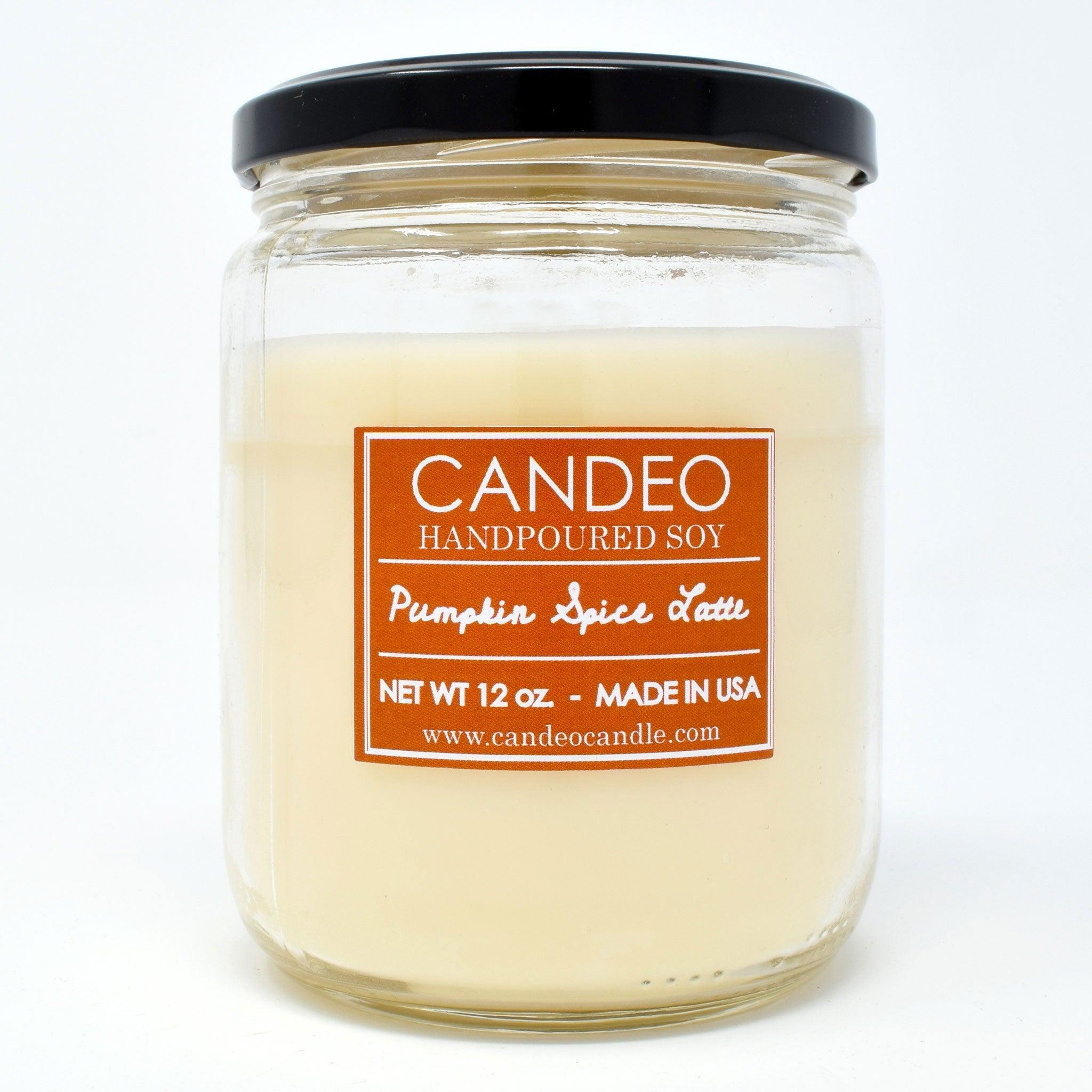 Pumpkin Spice Latte, 14oz Soy Candle Jar - Candeo Candle