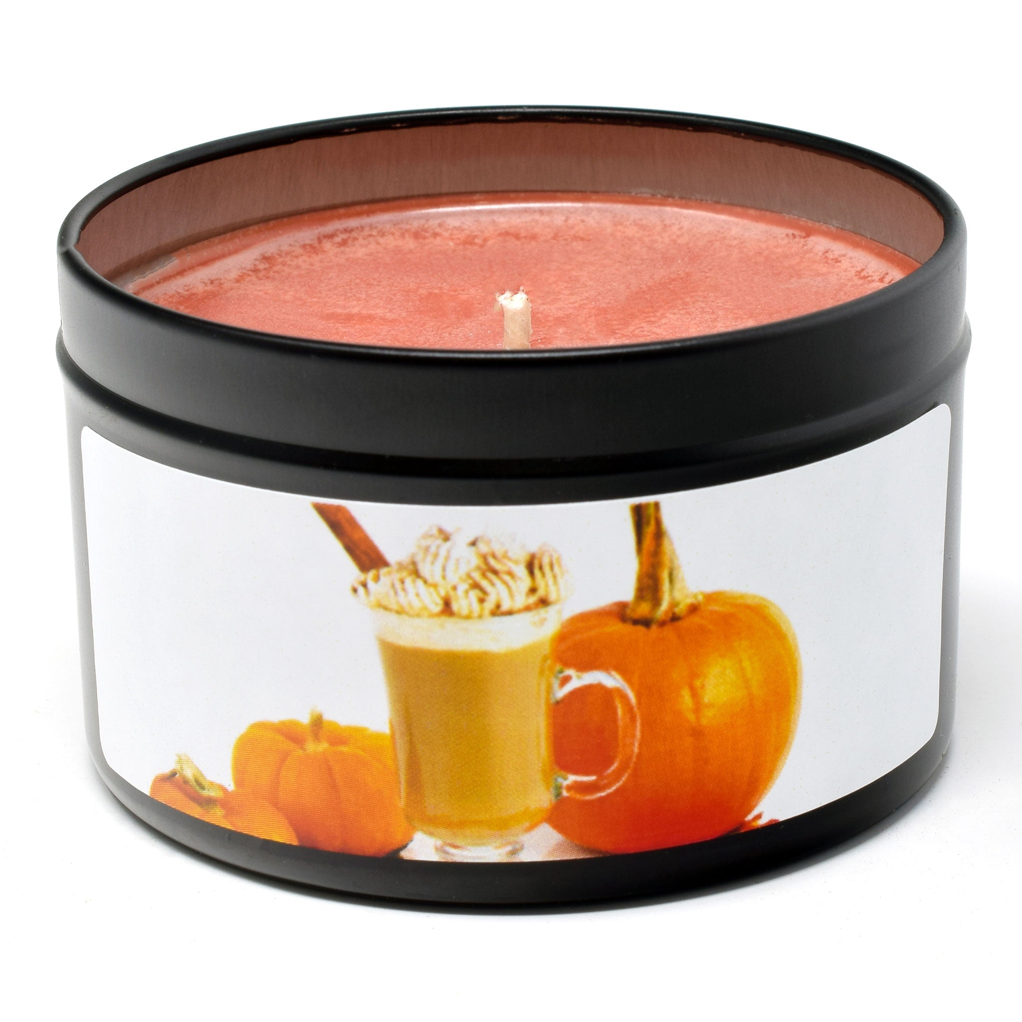 Pumpkin Spice Latte, 6oz Soy Candle Tin - Candeo Candle