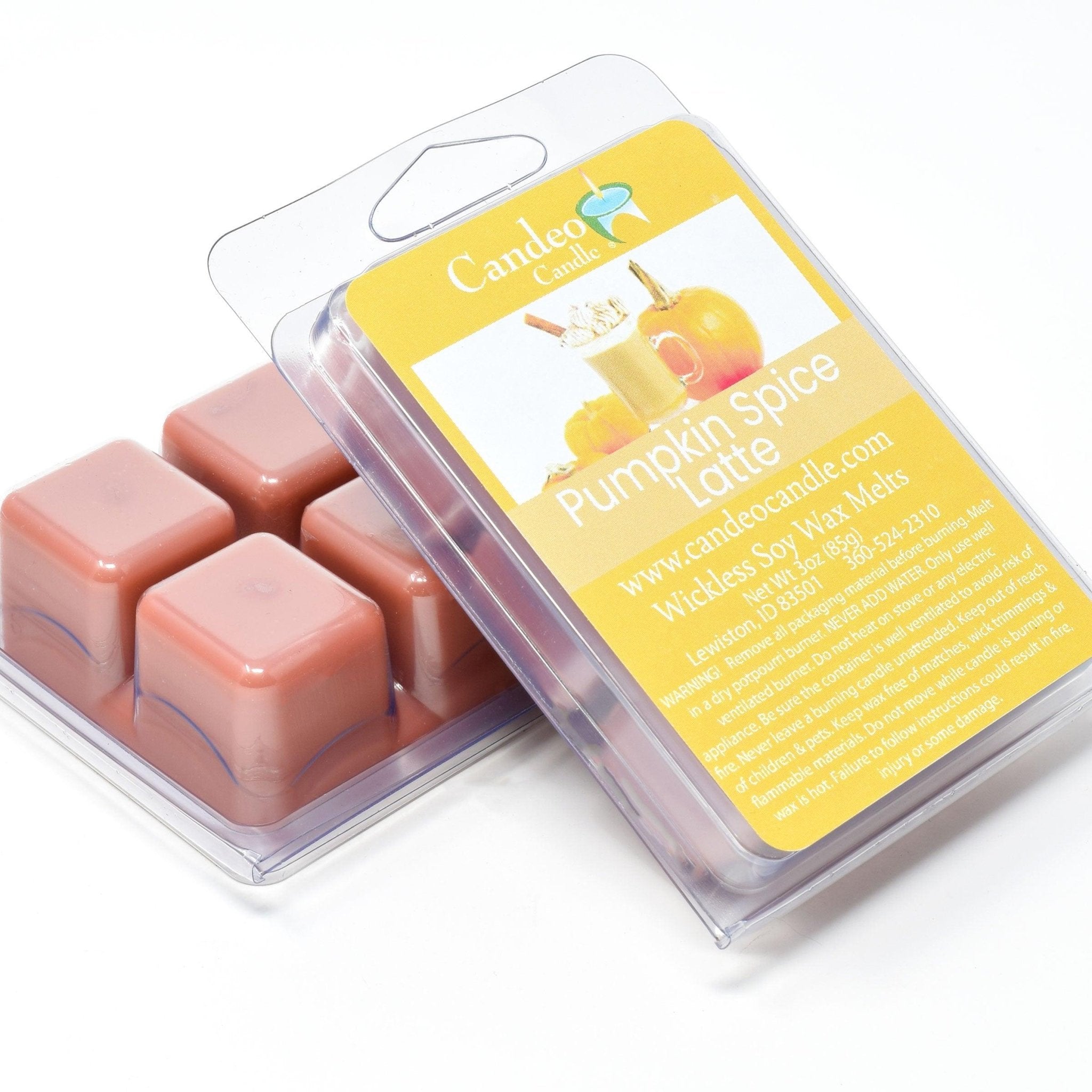 Pumpkin Spice Latte, Soy Melt Cubes, 2-Pack - Candeo Candle