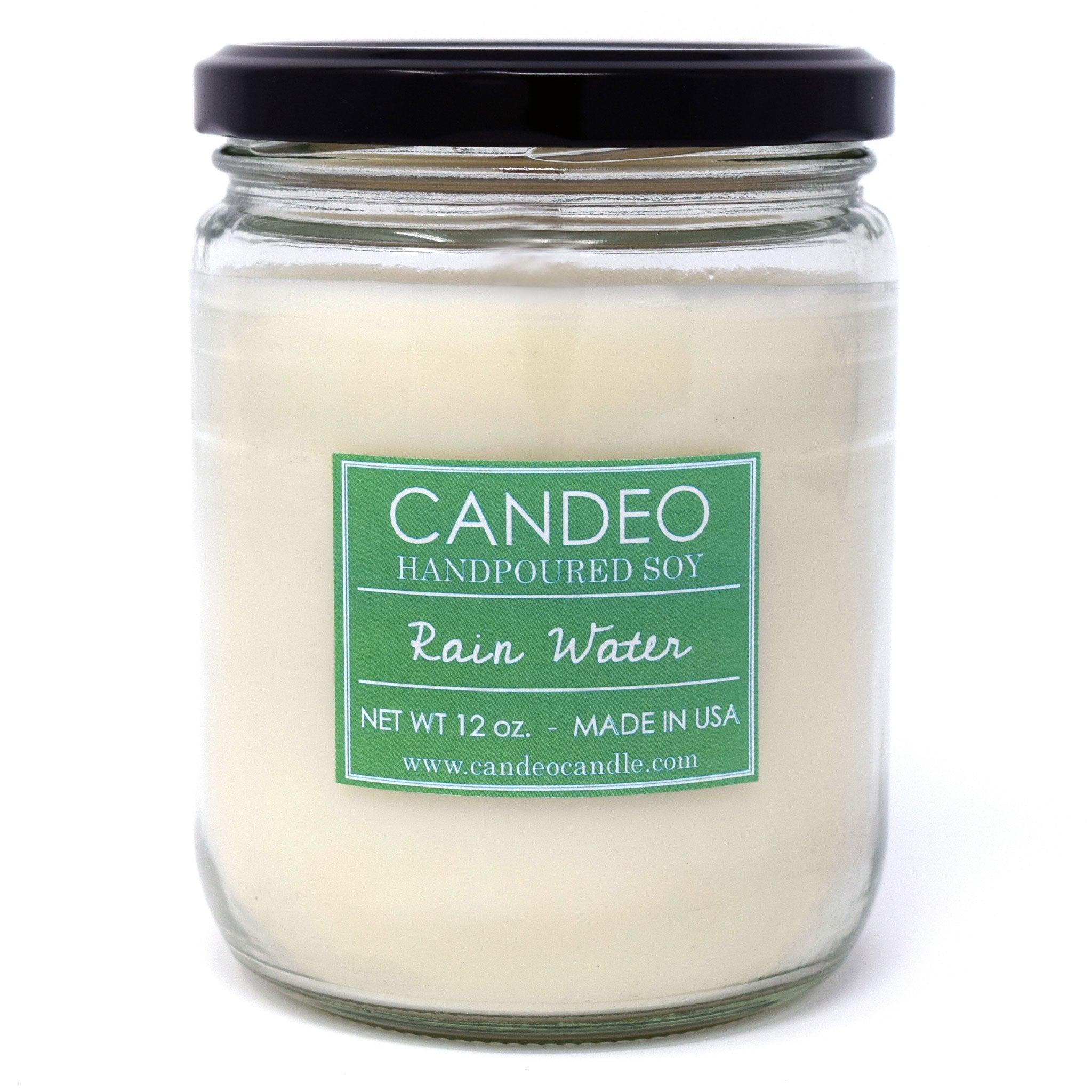 Rain Water, 14oz Soy Candle Jar - Candeo Candle