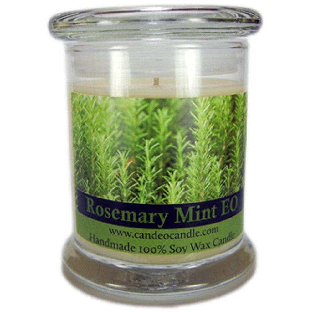 Rosemary Mint Essential Oil, 9oz Soy Candle Jar