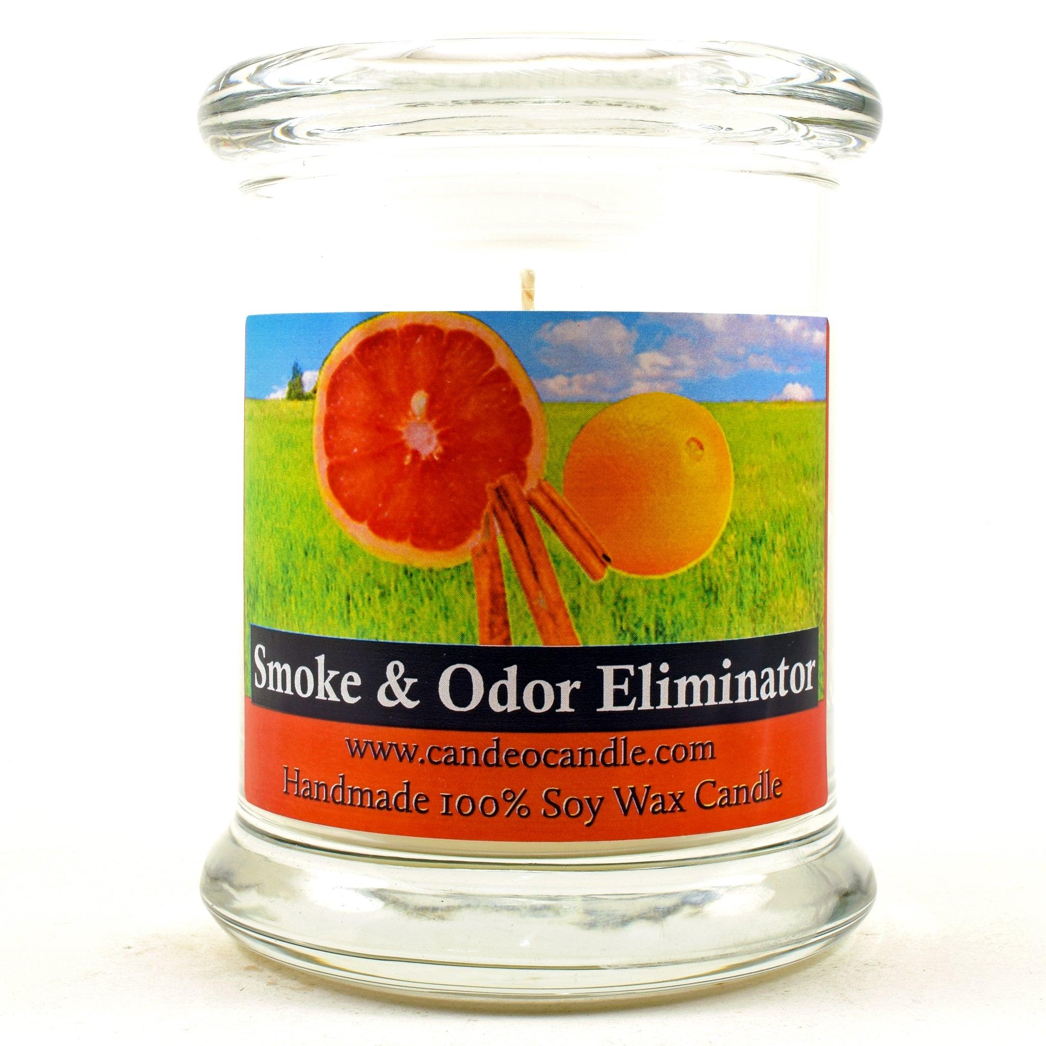 Smoke & Odor Eliminator, 9oz Soy Candle Jar - Candeo Candle