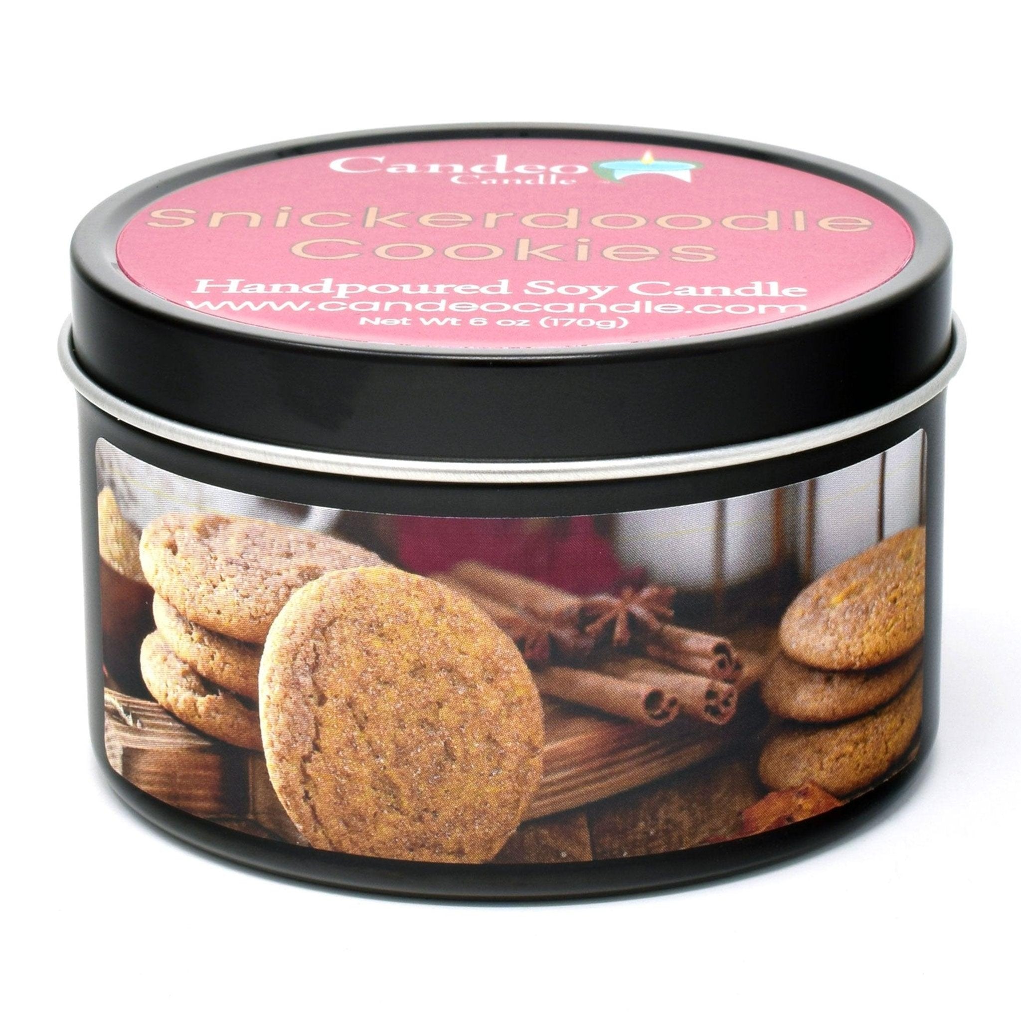 Snickerdoodle Cookies, 6oz Soy Candle Tin - Candeo Candle