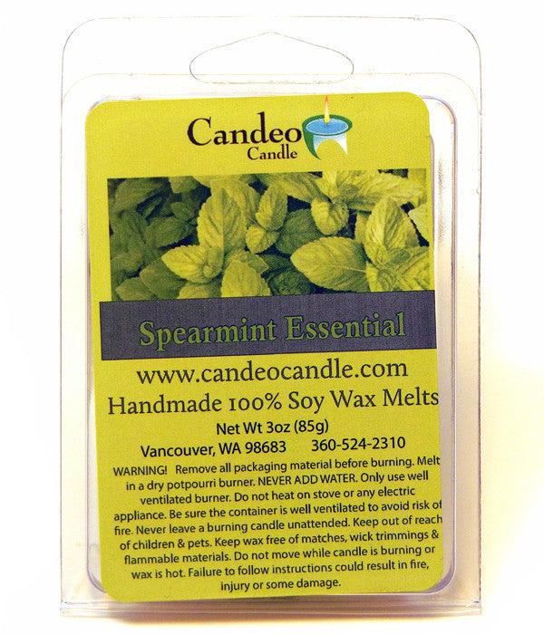 Spearmint Essential Oil, Soy Melt Cubes, 2-Pack - Candeo Candle