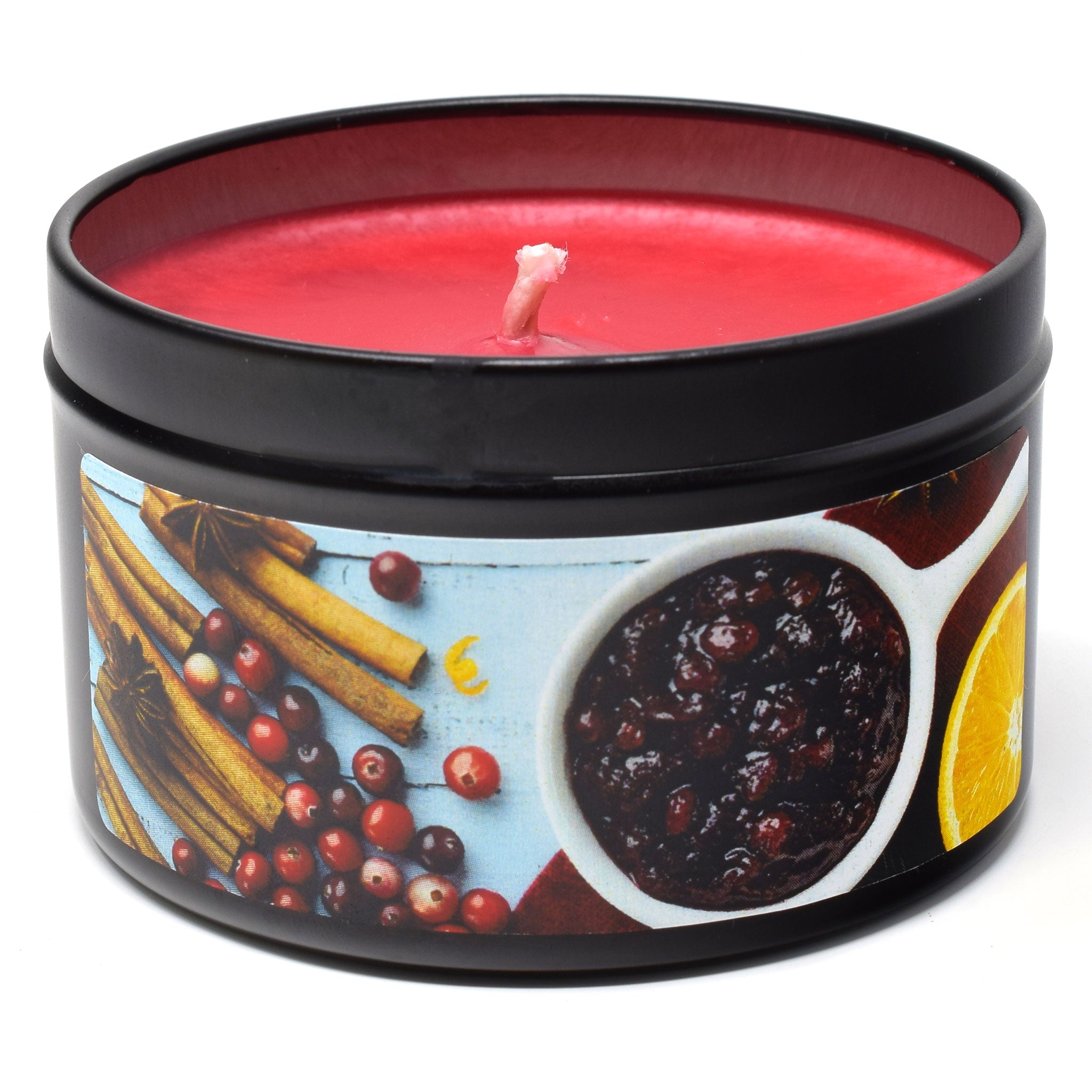 Spiced Cranberry, 6oz Soy Candle Tin - Candeo Candle