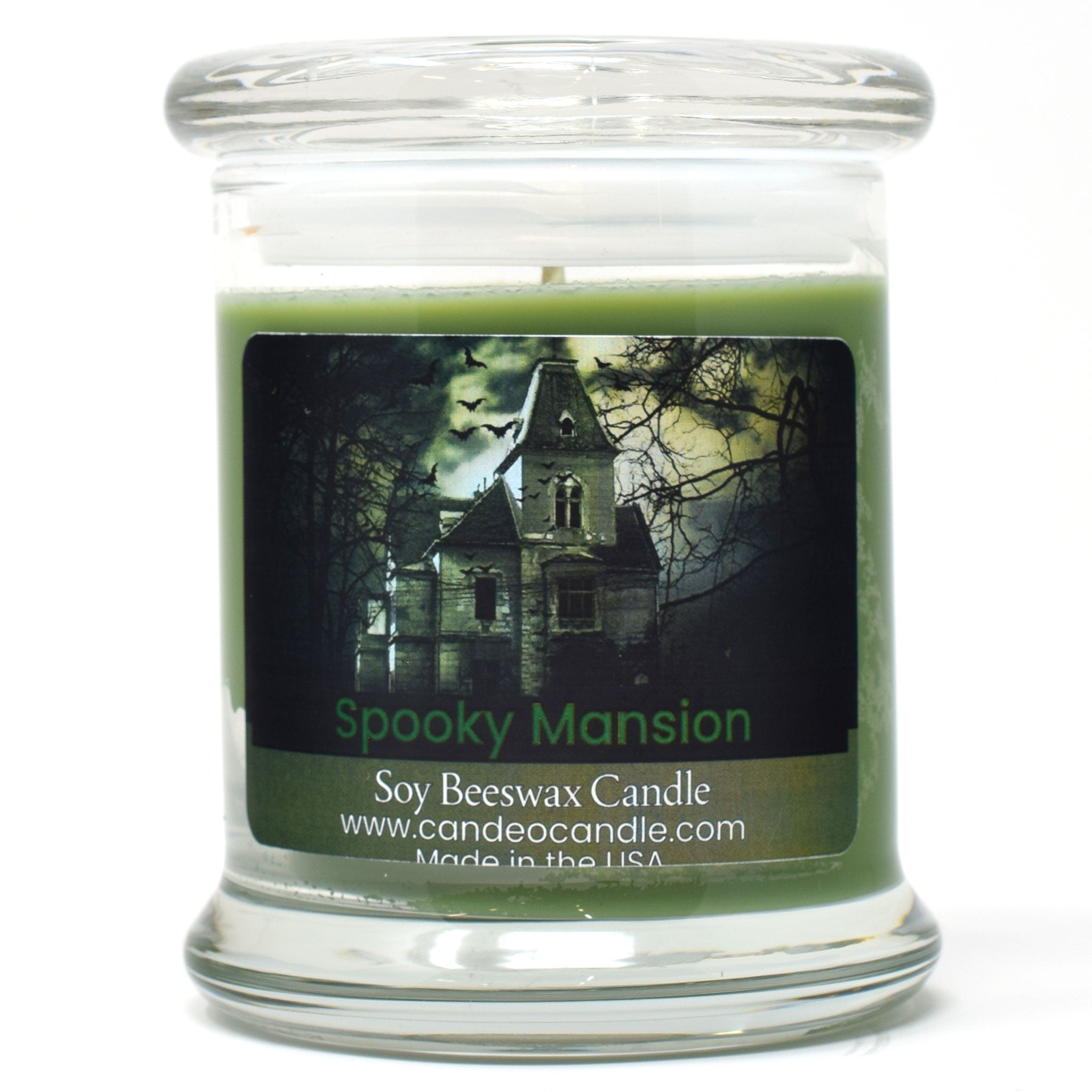 Spooky Mansion, 9oz Soy Candle Jar - Candeo Candle