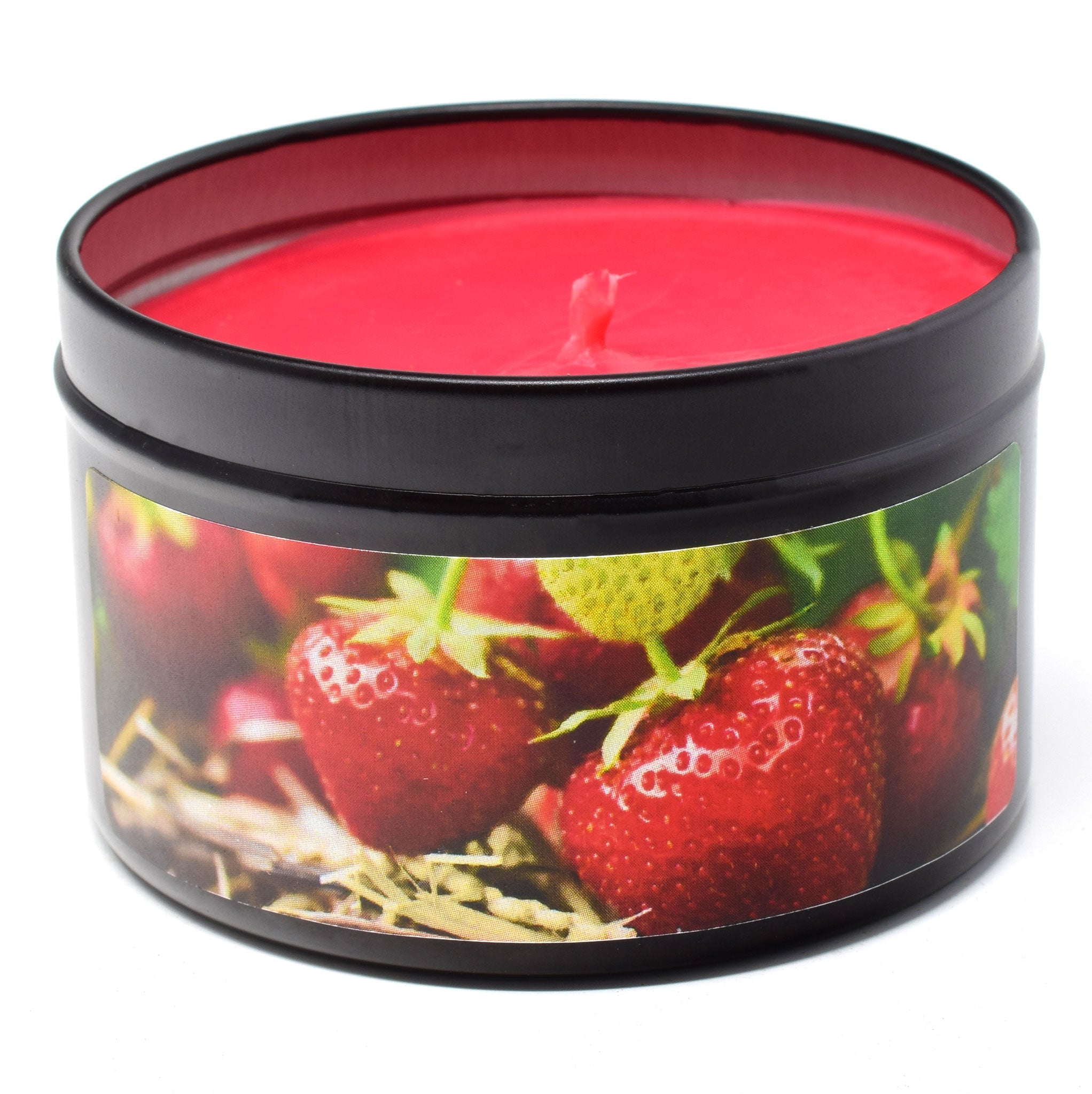 Summer Strawberry, 6oz Soy Candle Tin - Candeo Candle