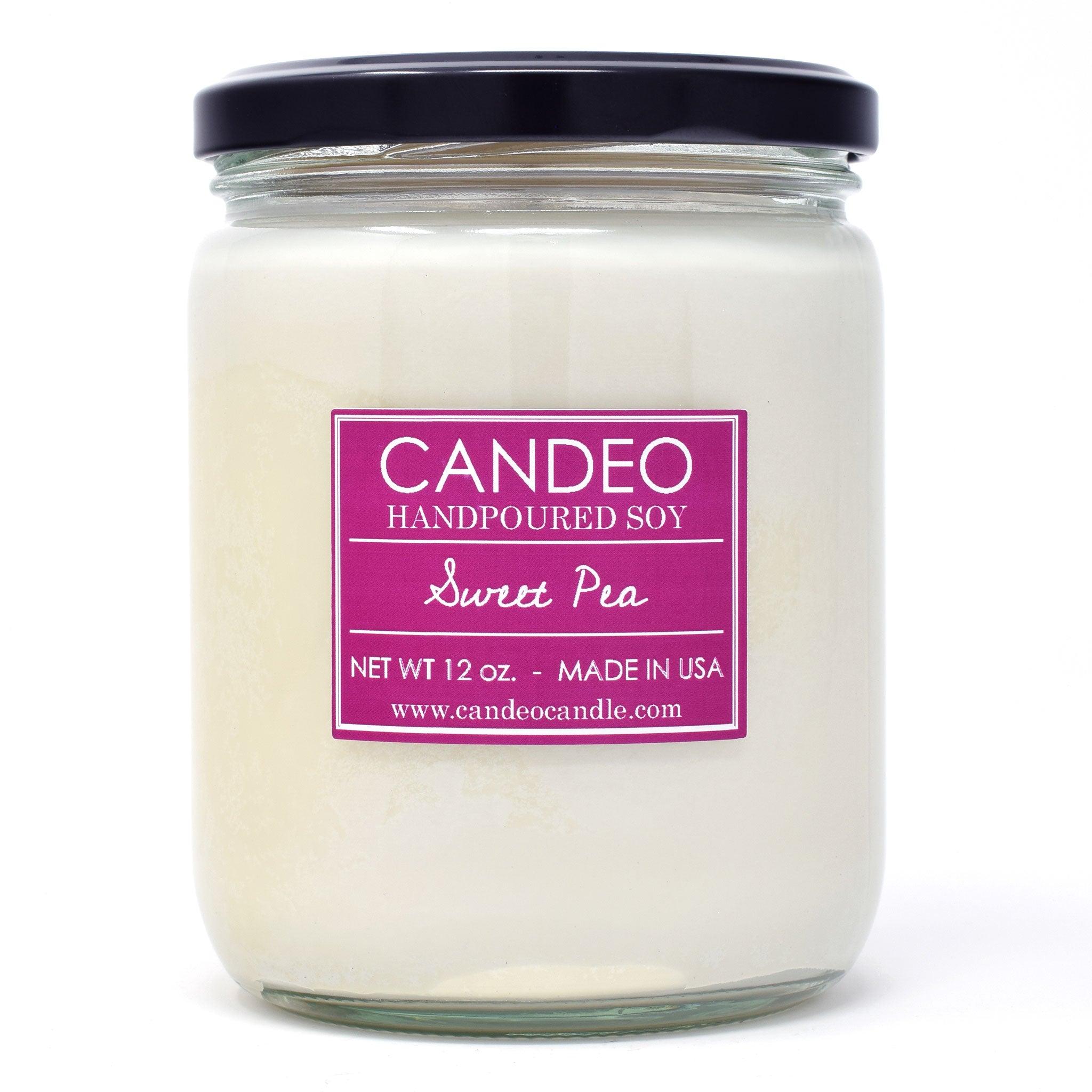 Sweet Pea, 14oz Soy Candle Jar - Candeo Candle