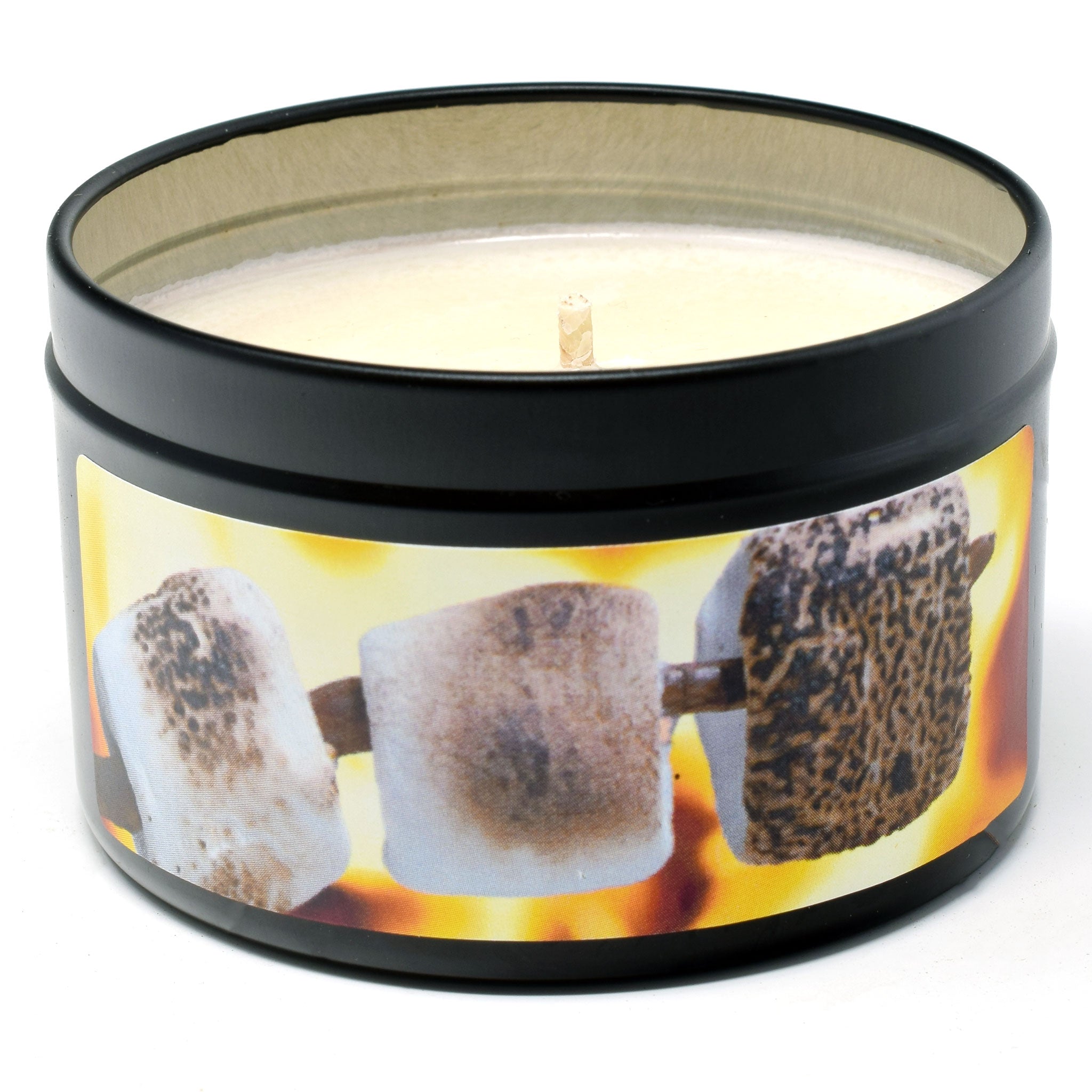 Toasted Marshmallow, 6oz Soy Candle Tin - Candeo Candle