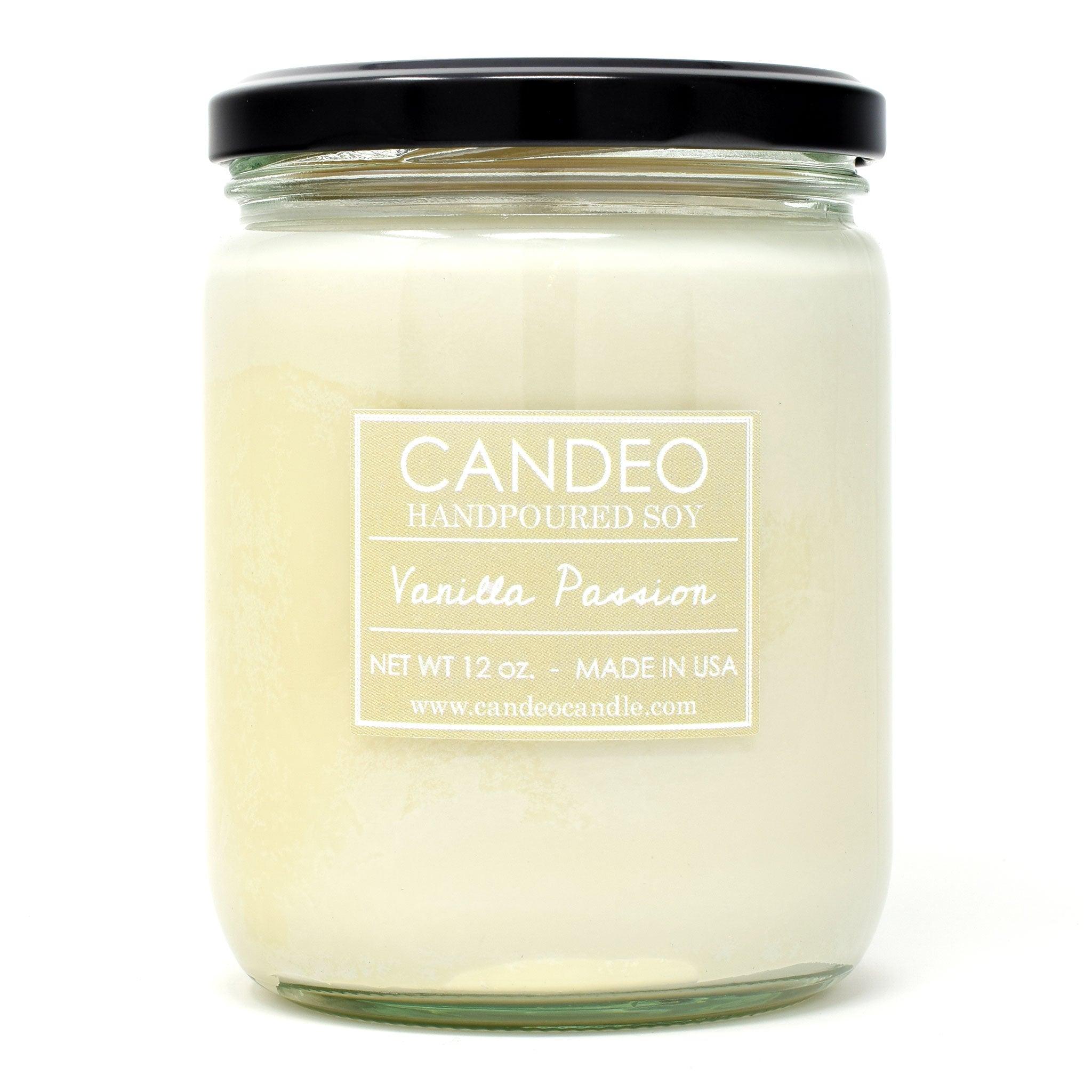 Vanilla Passion, 14oz Soy Candle Jar - Candeo Candle