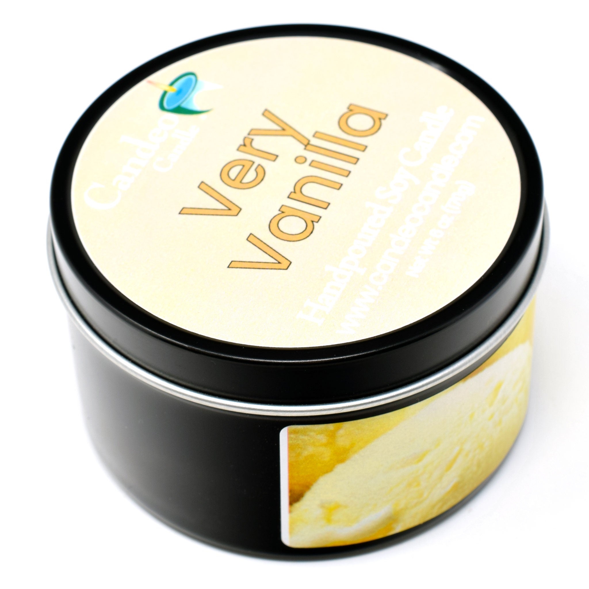 Very Vanilla, 6oz Soy Candle Tin - Candeo Candle