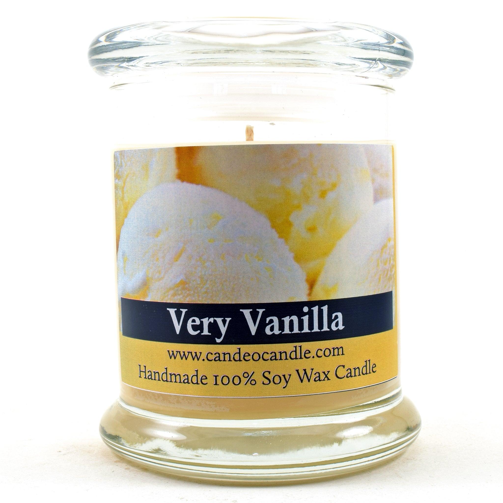 Very Vanilla, 9oz Soy Candle Jar - Candeo Candle