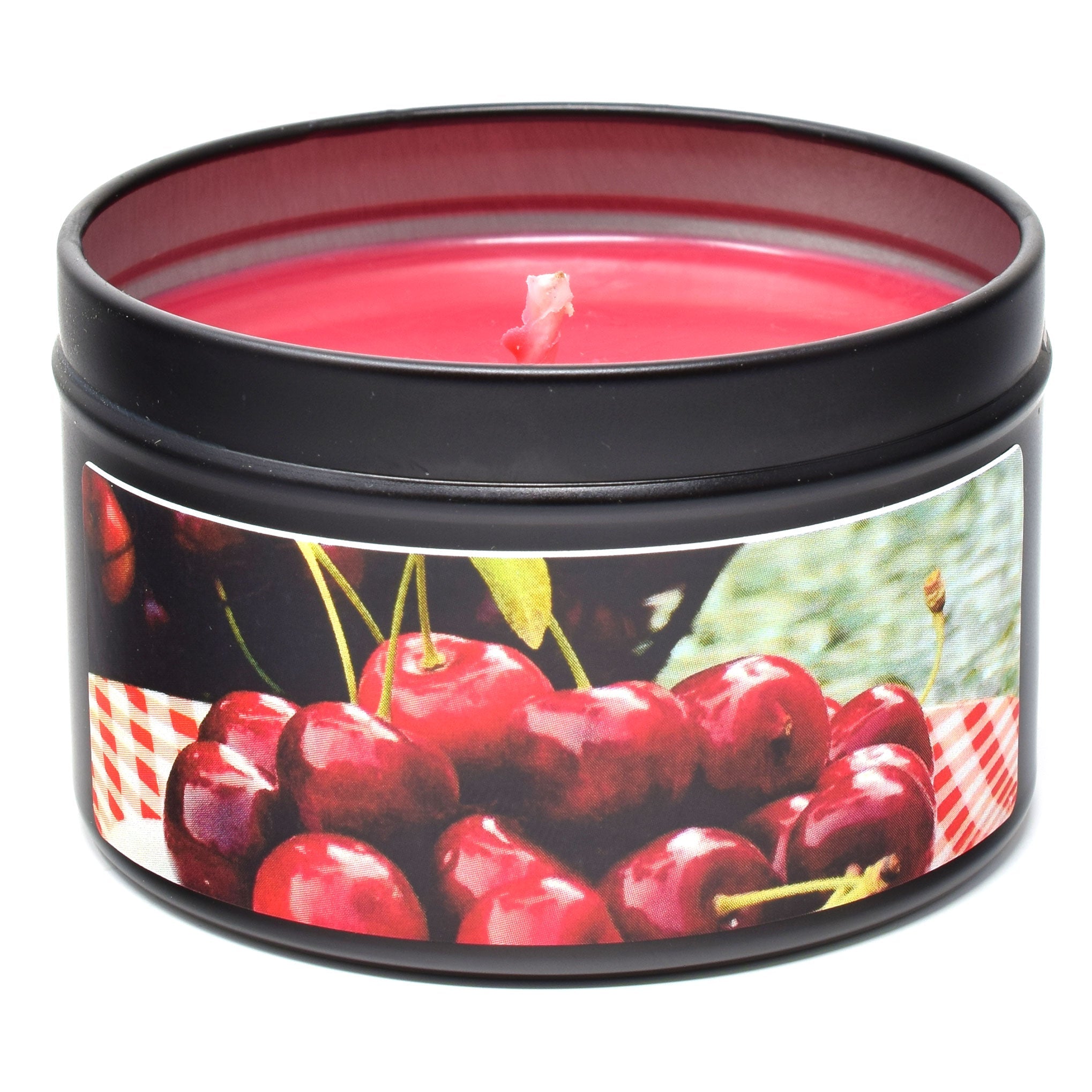 Wild Cherry, 6oz Soy Candle Tin - Candeo Candle