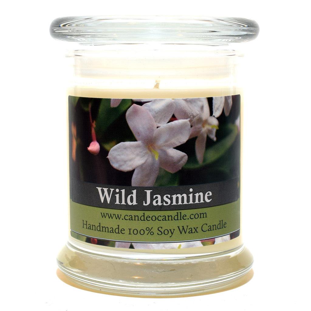 Wild Jasmine, 9oz Soy Candle Jar - Candeo Candle