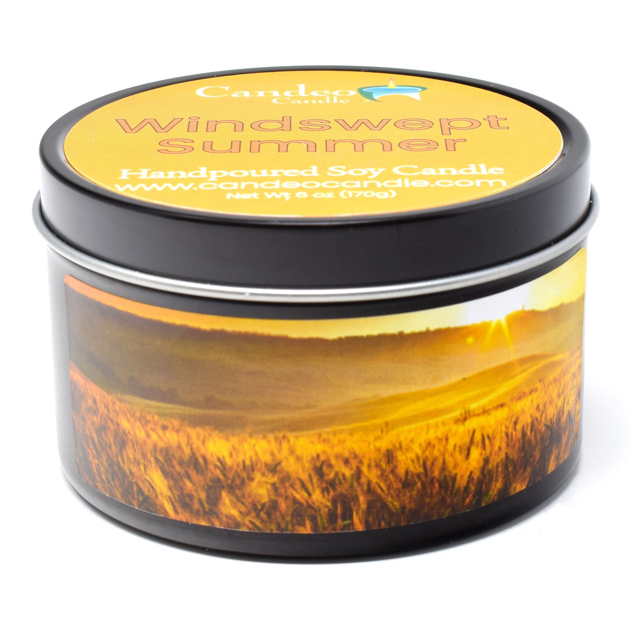 Windswept Summer, 6oz Soy Candle Tin - Candeo Candle