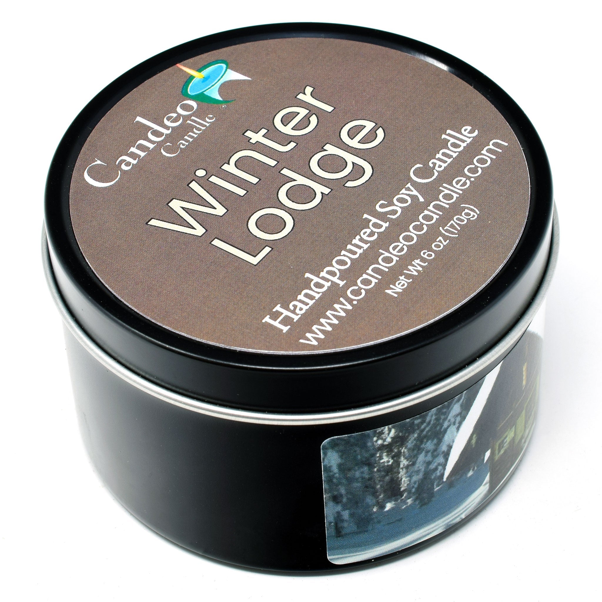 Winter Lodge, 6oz Soy Candle Tin - Candeo Candle